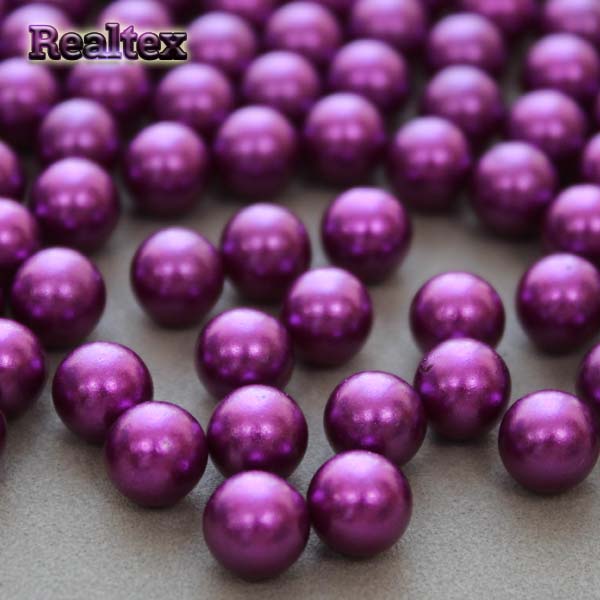 Бусины без отверстия Реалтекс 8мм 500гр цв.56 фиолетовый