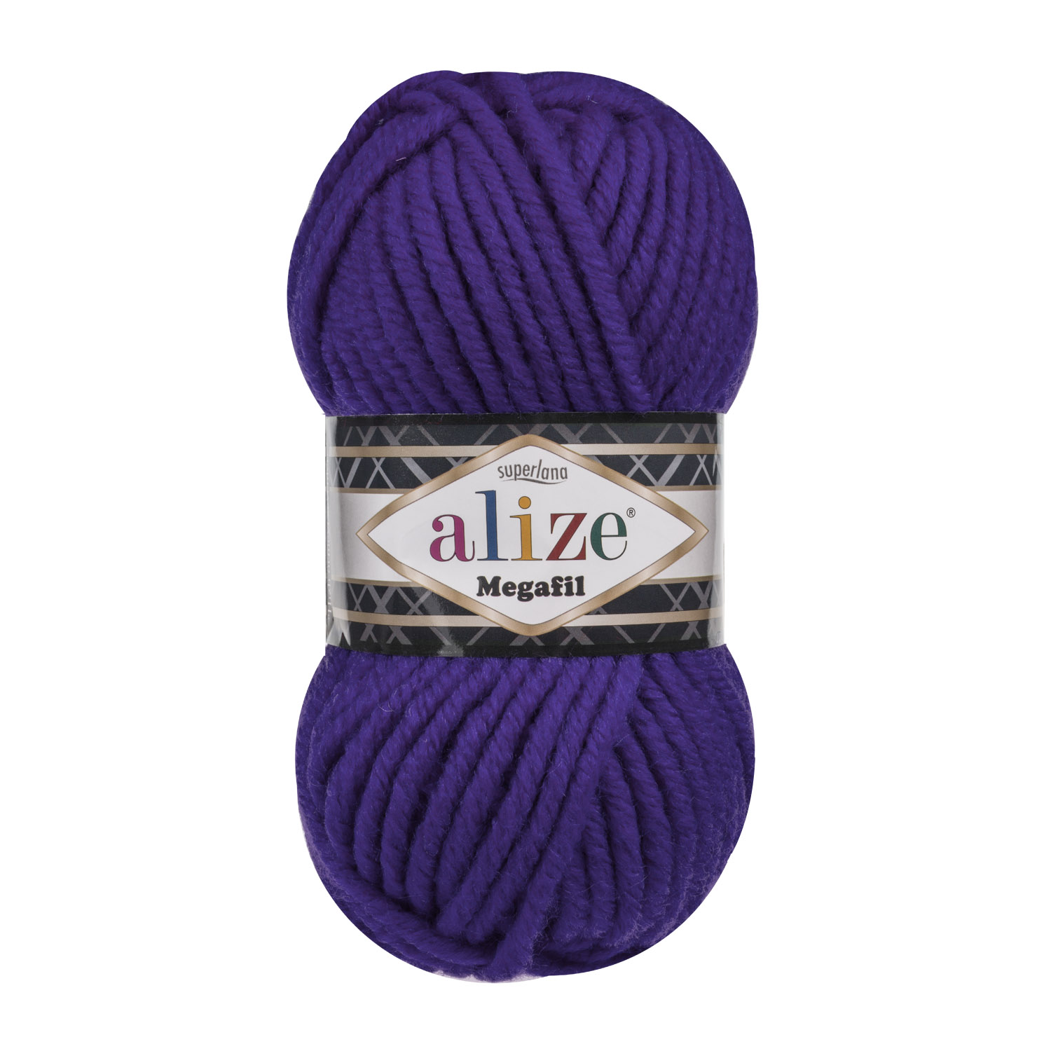 Пряжа Alize "Super Lana Megafil" (100гр) цв.388 пурпурный