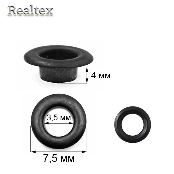 Люверсы №17 (3мм) с кольцами цв.оксид