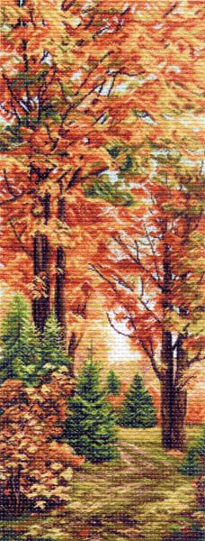Рисунок на канве МП №1362 "Осенняя пора" 40х90см