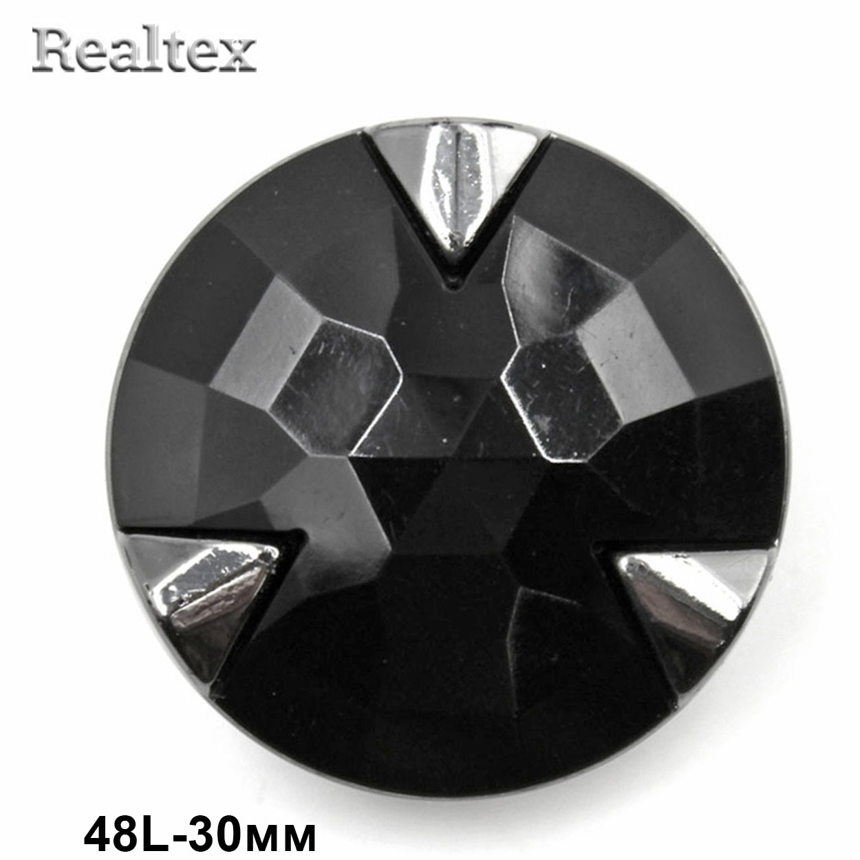 Пуговицы RB A911 48L (36шт) цв.Black/P