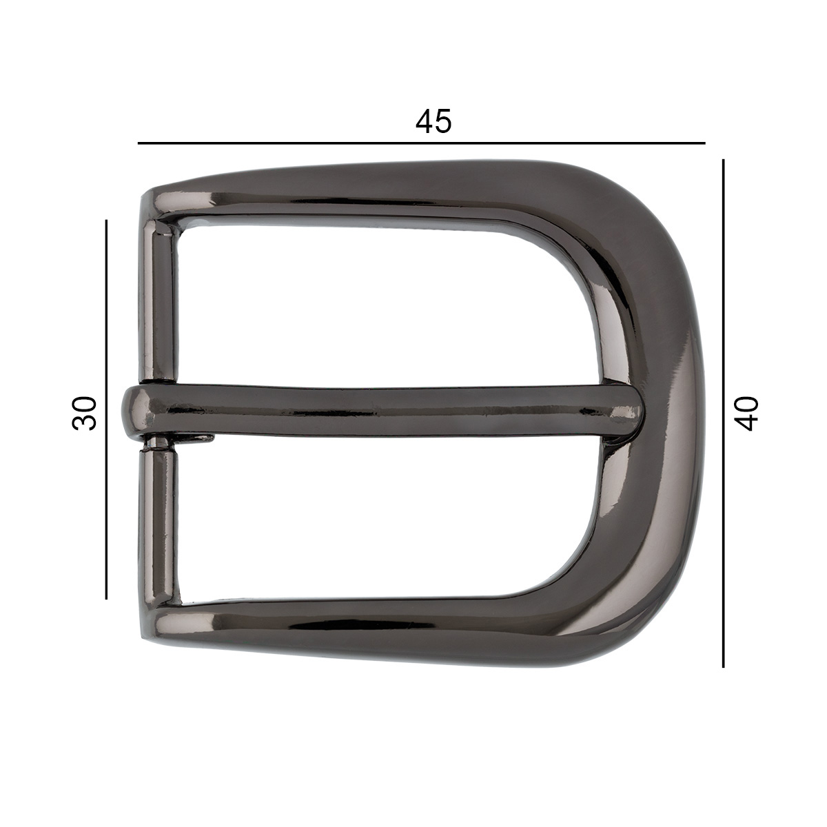 Пряжка металлическая GB-1669 45*40мм (2шт) цв.06 чёрный никель 