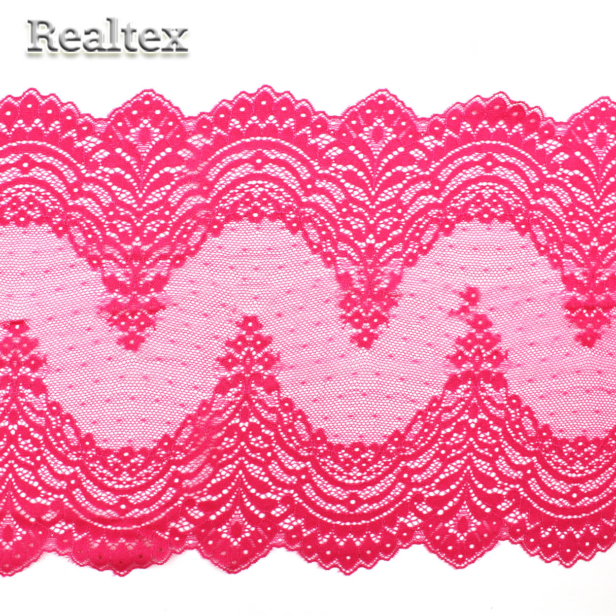 Кружево стрейч 230мм TBY 8036 цв.F144 розовый