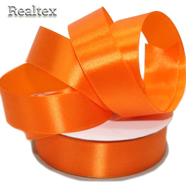 Лента атласная 25мм Realtex (32,9м) цв.094 ярко-оранжевый