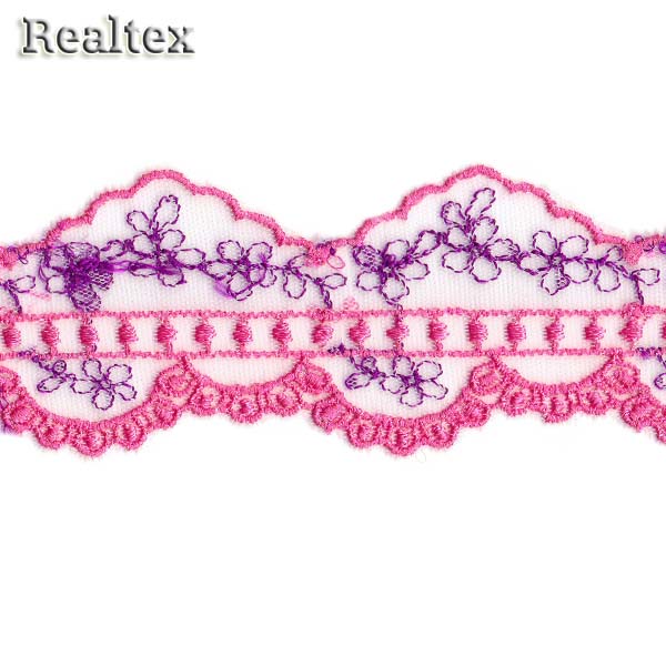 Кружево на сетке  50мм MS 55-4008A цв.AV10+AV9