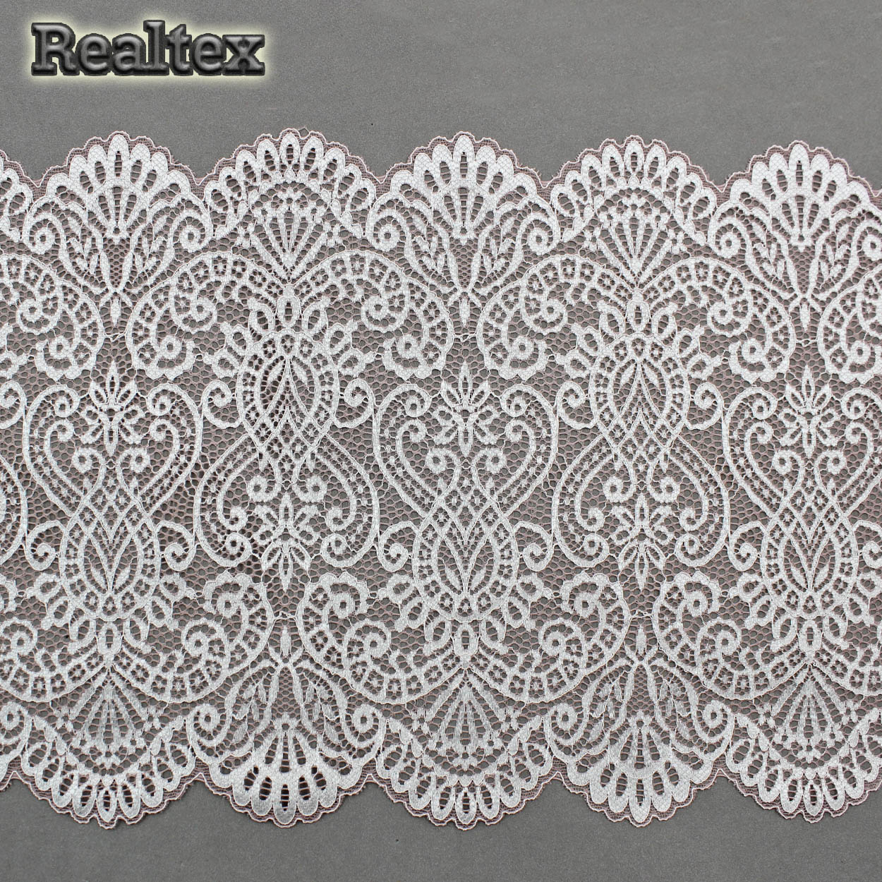 Кружево стрейч 240мм TBY 40992 цв.003 розовый