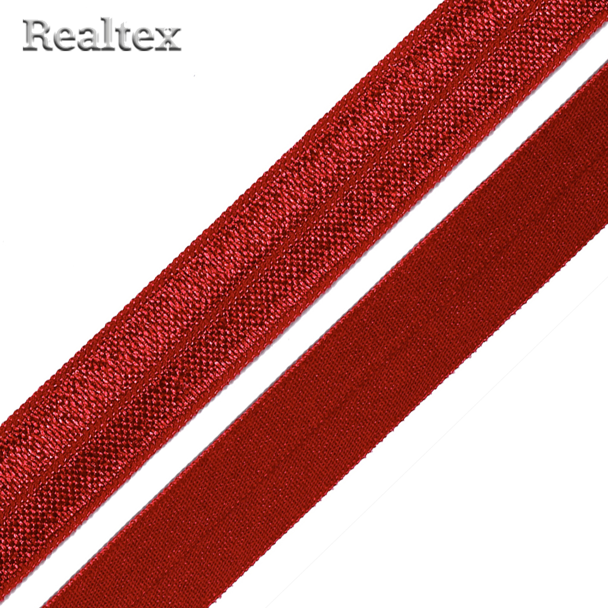 Косая бейка стрейч блестящая 15мм (50м) цв.F163 темно-красный