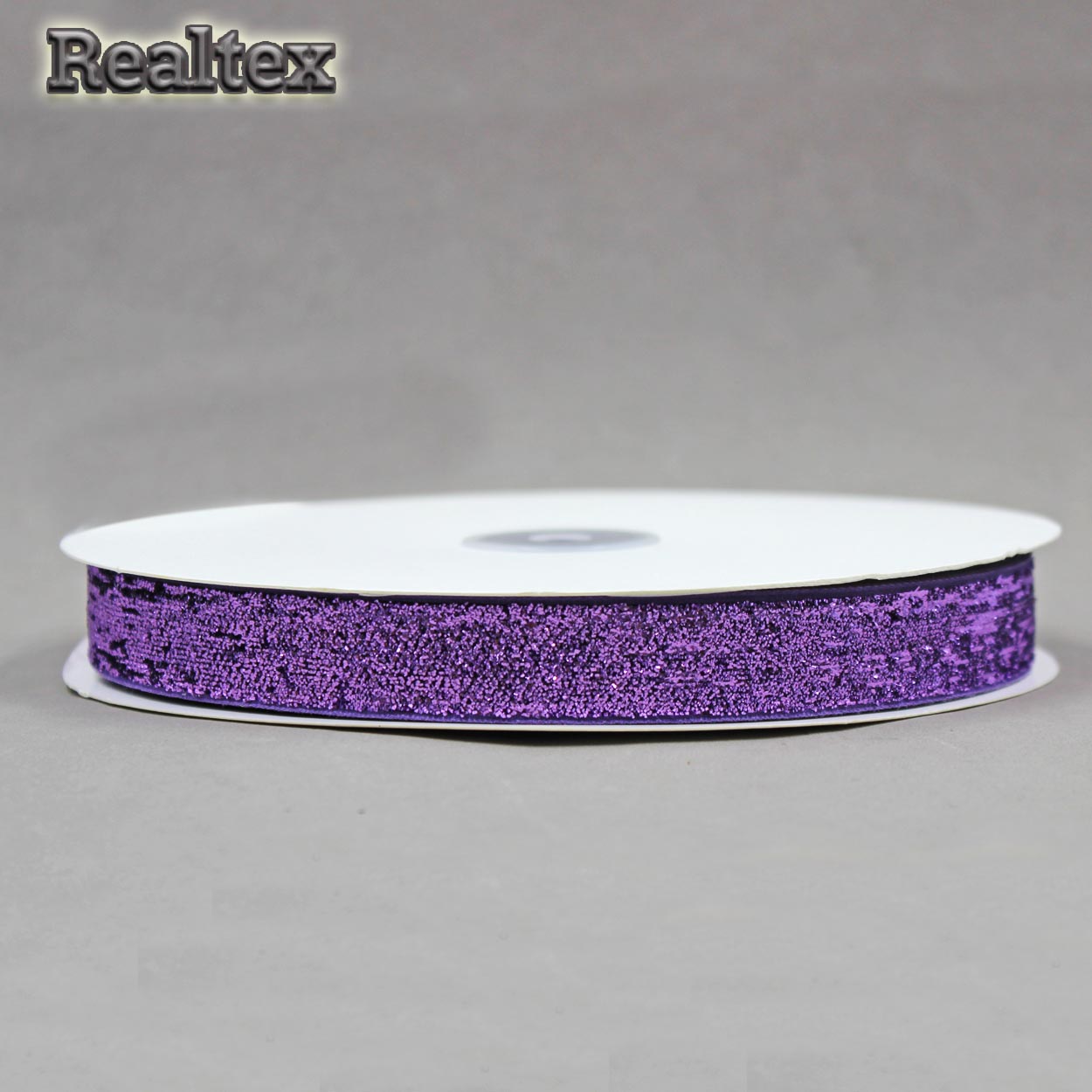 Лента бархатная люрекс RS 20мм цв.12 сирень