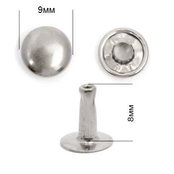 Хольнитены  Realtex 9*9мм (2000шт) цв.никель 