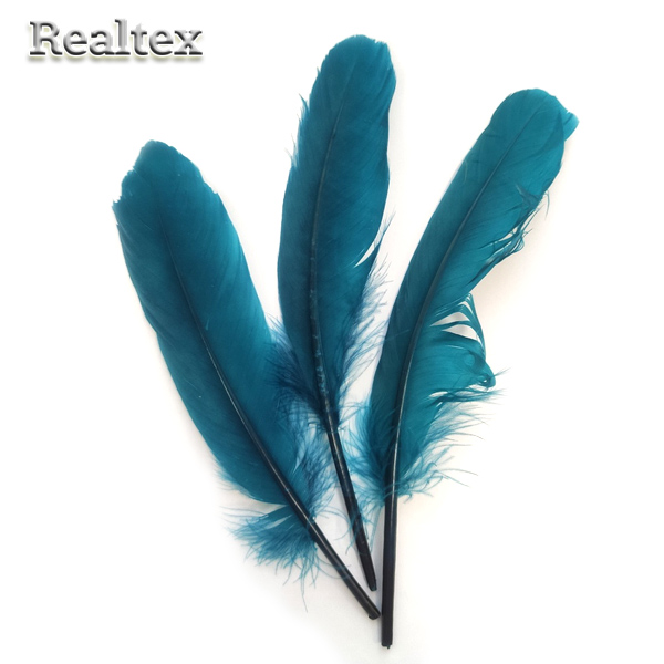 Перо Реалтекс Гусиное 13-18 см цв.мор.волна