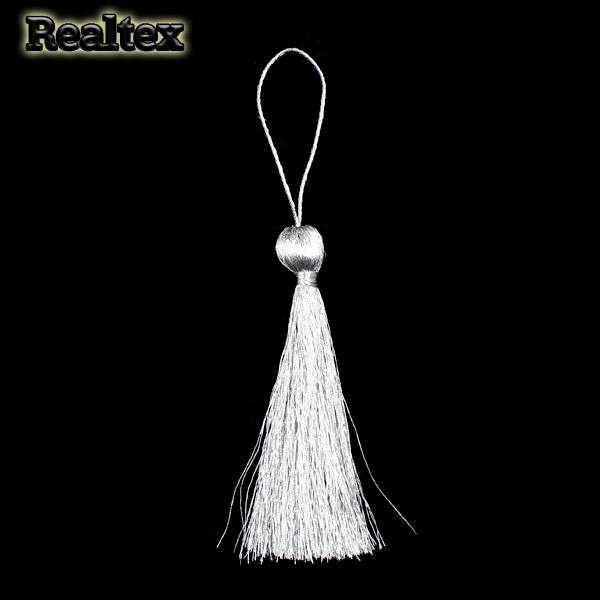 Кисточки металлизированные дл.90мм KM-09 цв.серебро