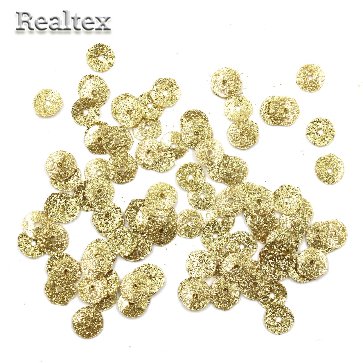 Пайетки "Астра" (10гр) "глиттер" 6мм цв.9117 золото