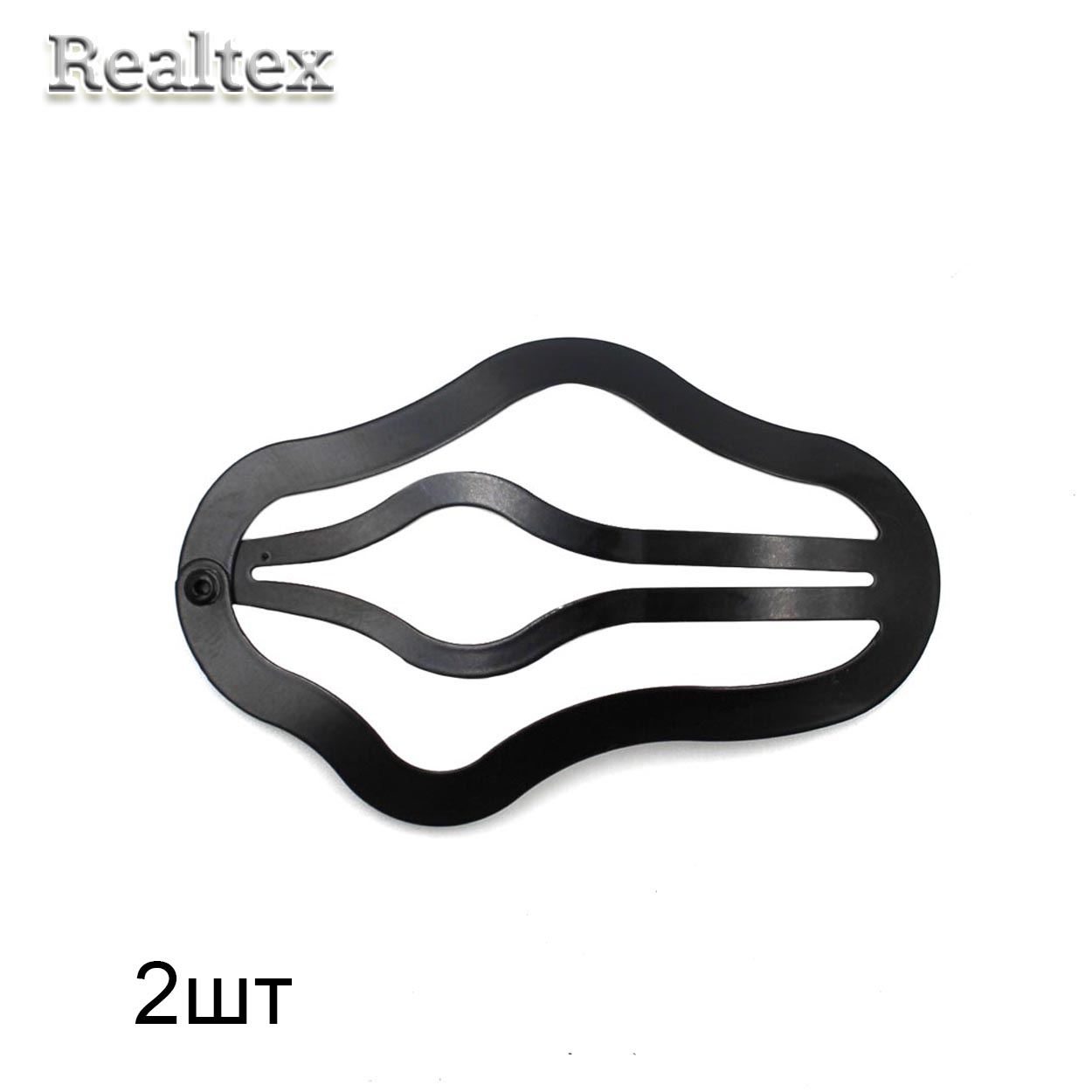 Заготовка для заколок "R" Облачко 50мм (2шт) цв.черный