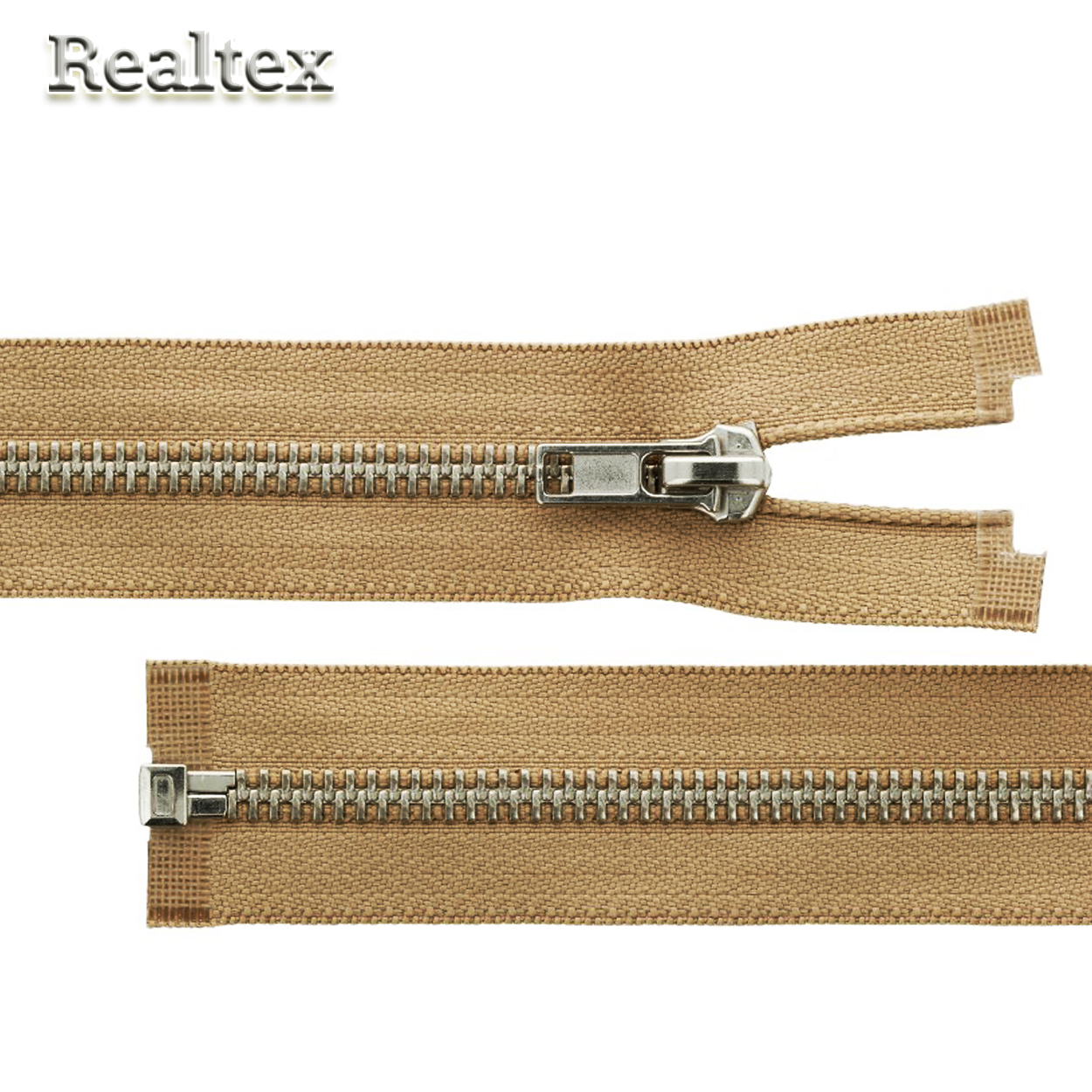 Молния металл Т.5 ZIP 5N 1замок 70см "Gamma" разъемная цв.никель/125 т.бежевый