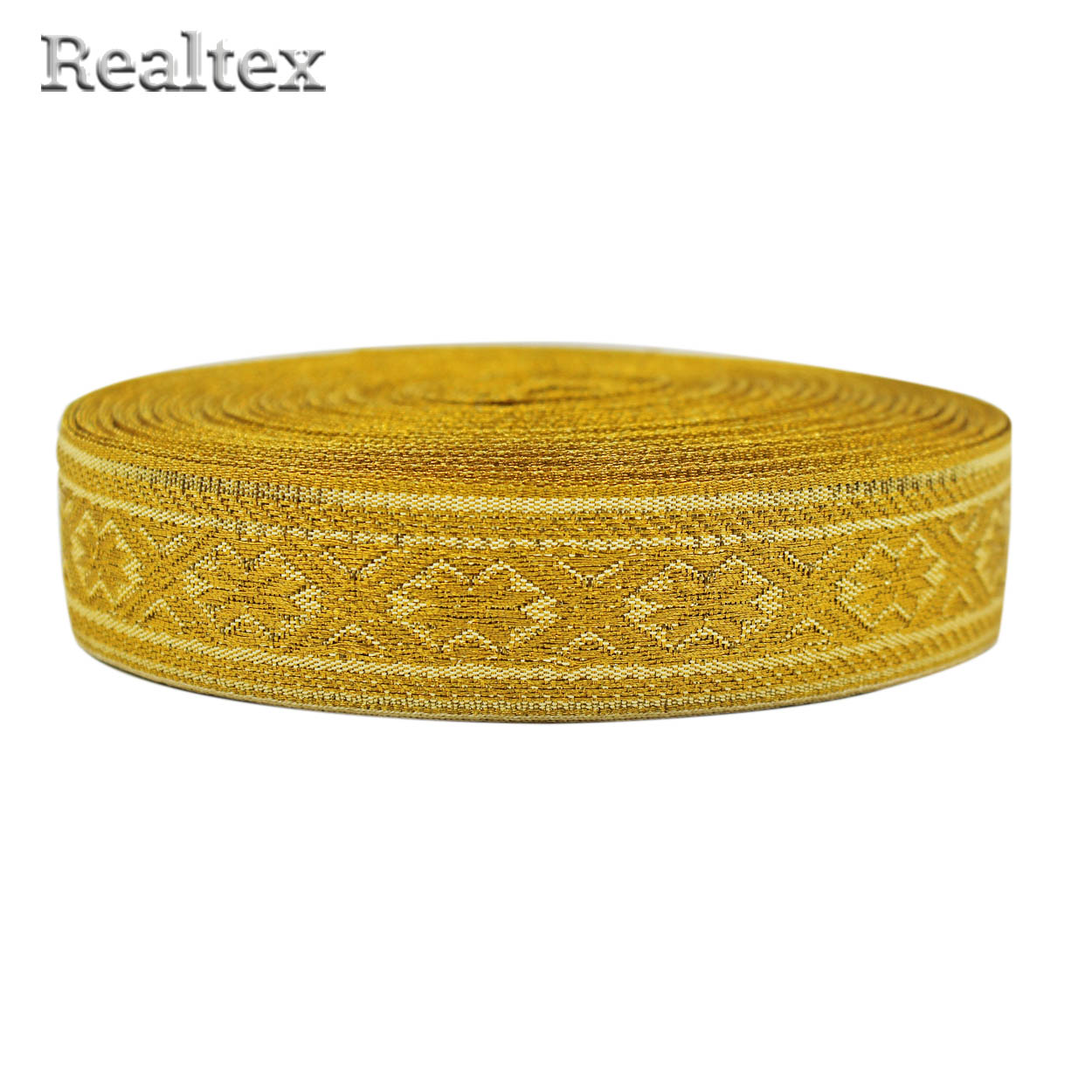 Тесьма церковная  Realtex 25мм R-15 цв.золото