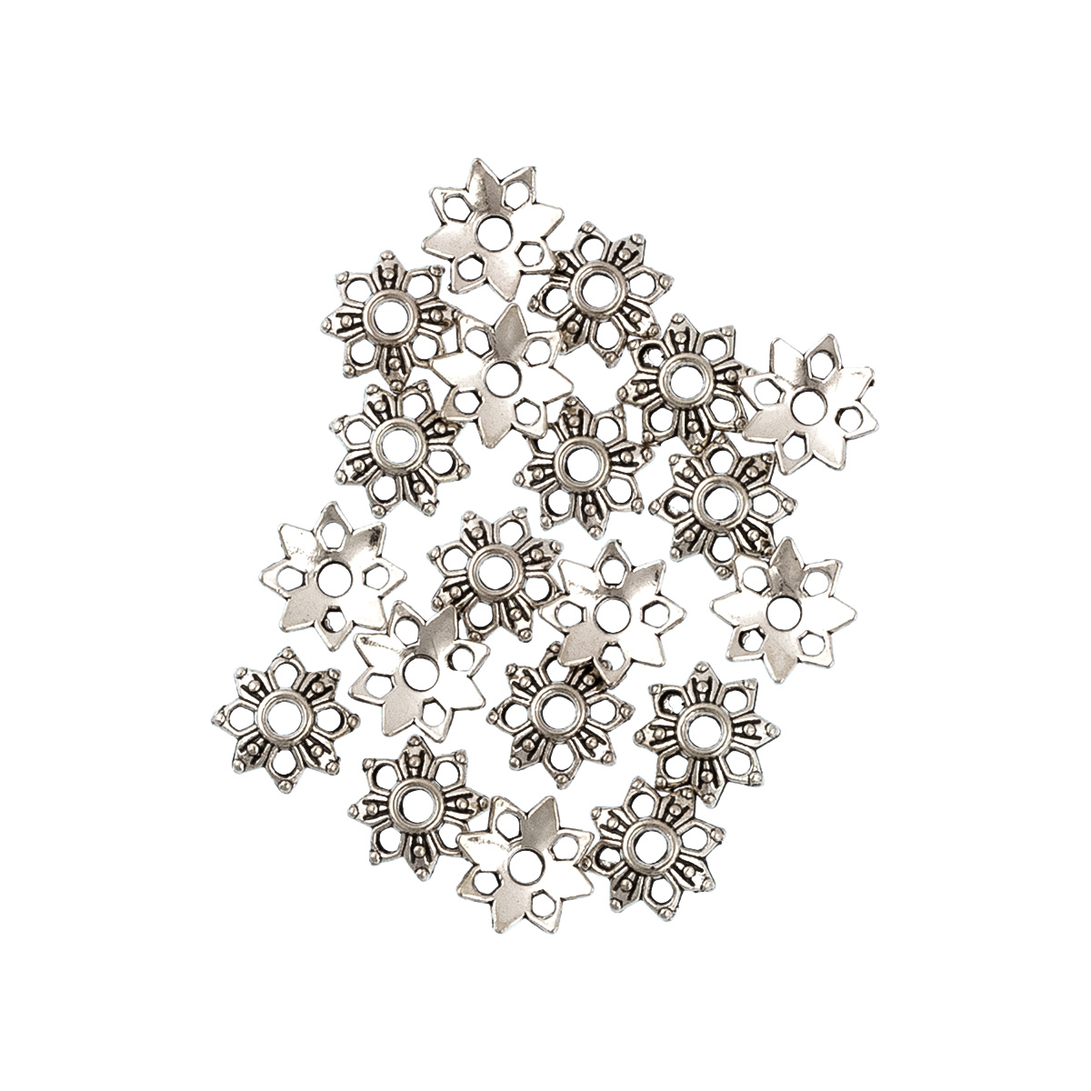 Розетка для бус "Zlatka" MFR-16 цв.01 античное серебро