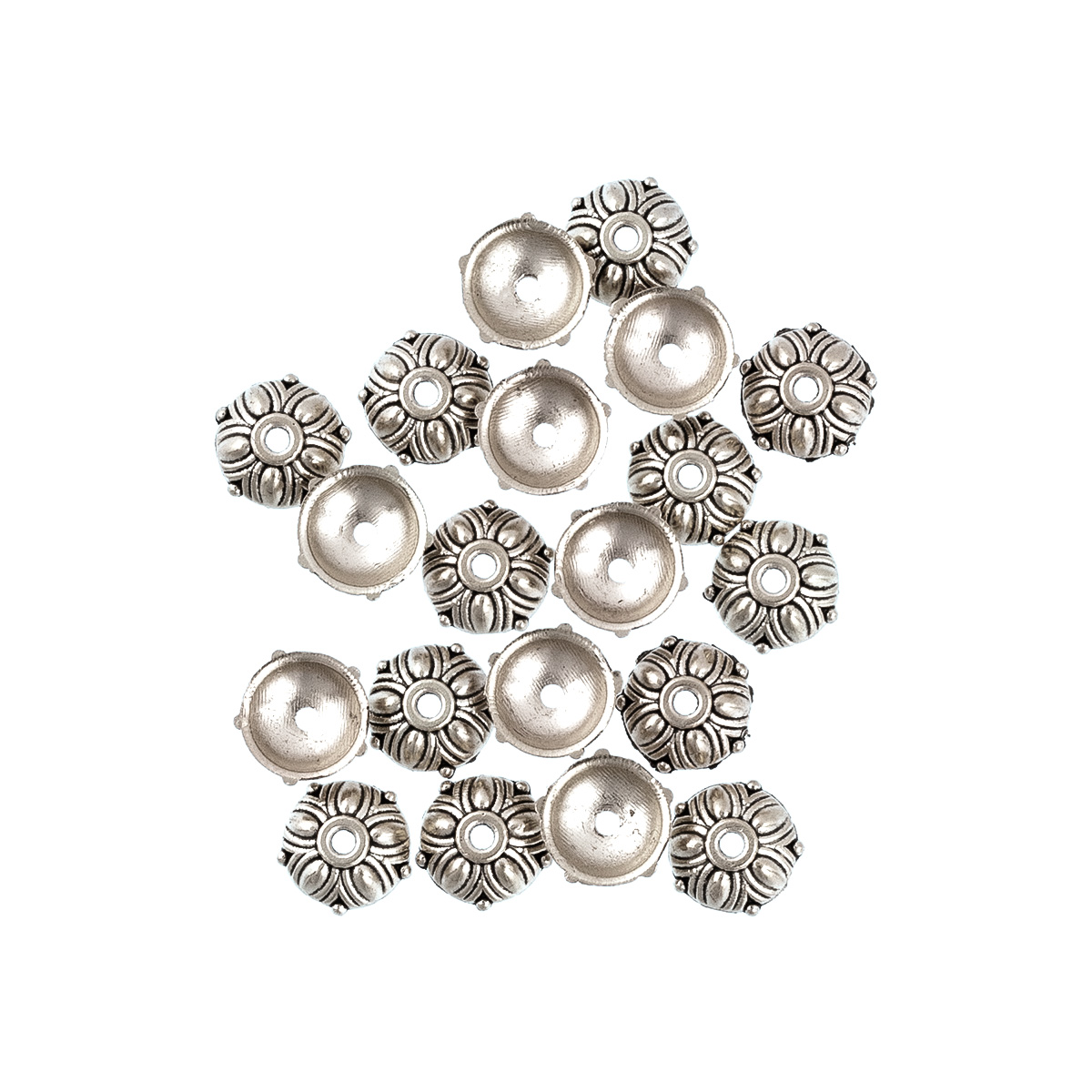 Розетка для бус "Zlatka" MFR-11 цв.01 античное серебро