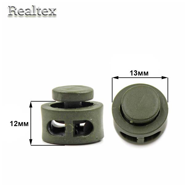 Фиксатор пластиковый 27001 СМ 13мм (50шт) цв.хаки