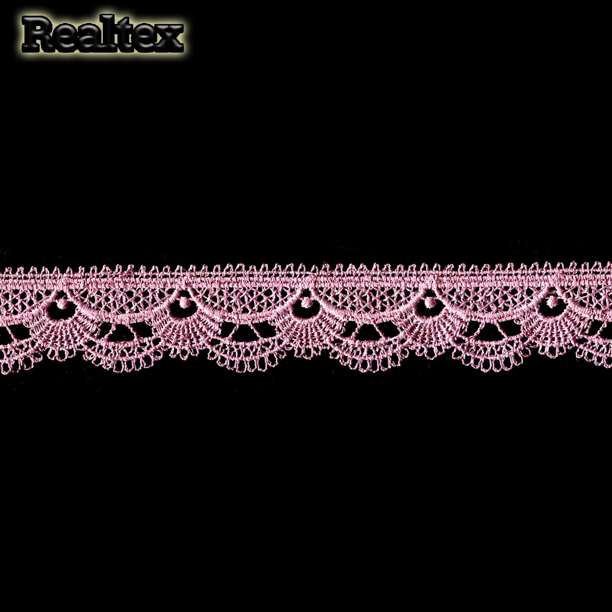 Кружево  гипюр  Realtex  25мм Z-3597 (13,7м) цв.678 пыльная роза