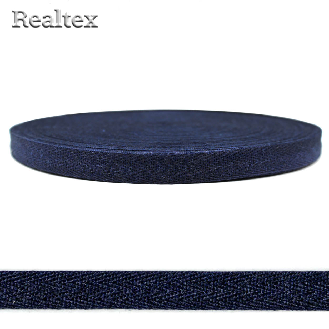 Тесьма киперная 10мм Realtex (50м) цв.66 темно-синий