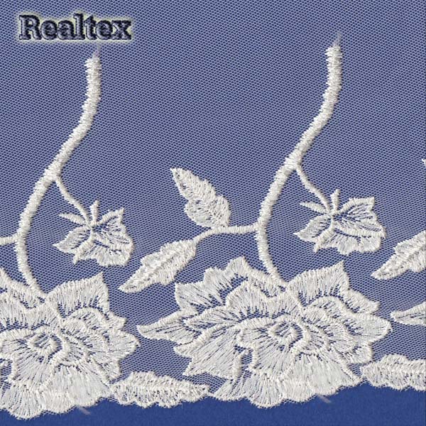 Кружево на сетке 180мм 47-4023 цв.молочный