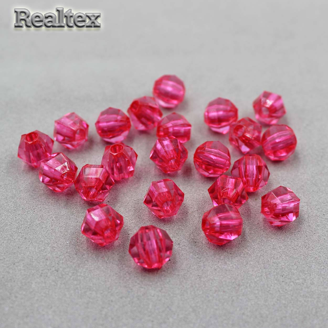 Бусины акриловые 3244 10мм (100гр) цв.23 светло-малиновый