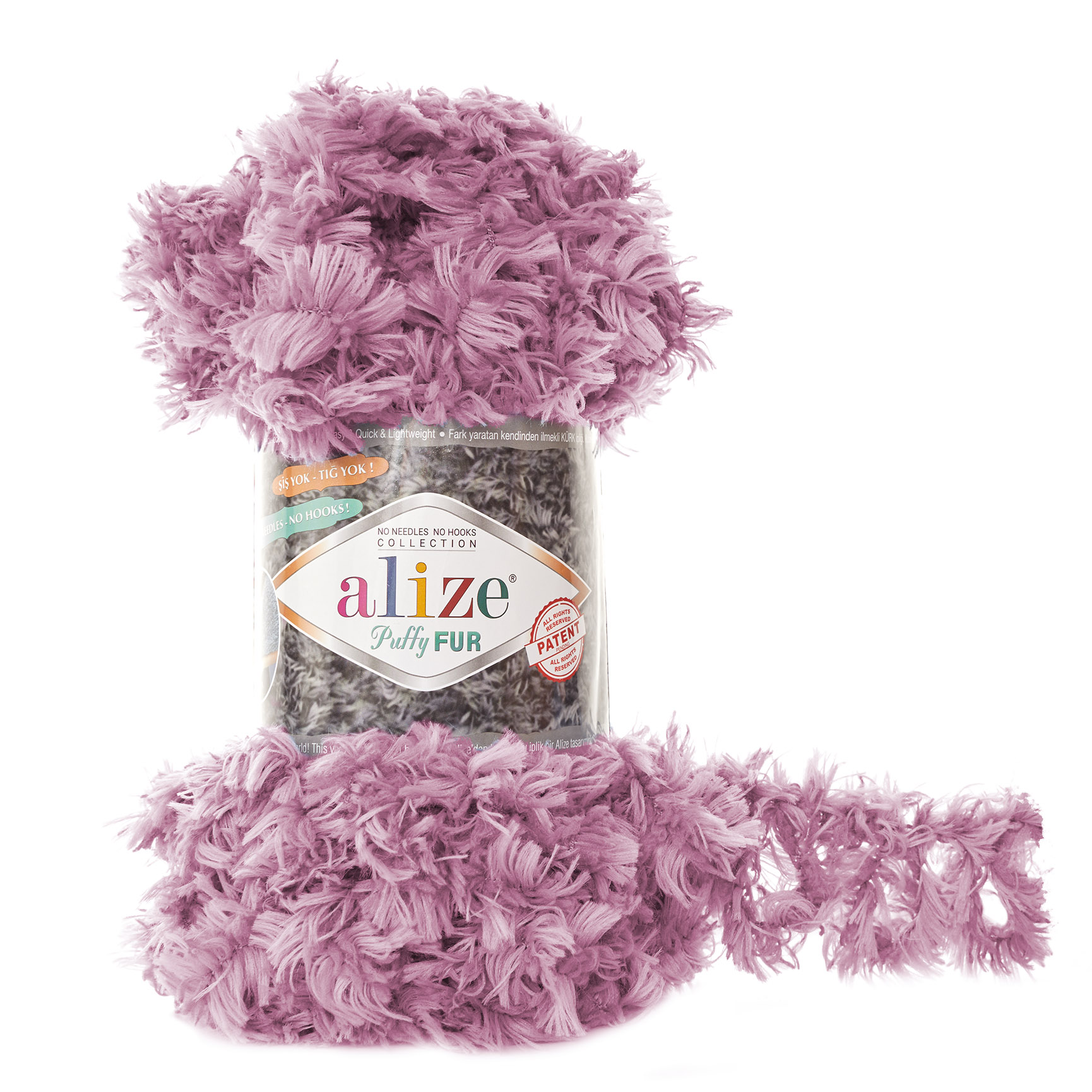 Пряжа Alize "Puffy Fur" (100гр) цв.6103 пурпурный