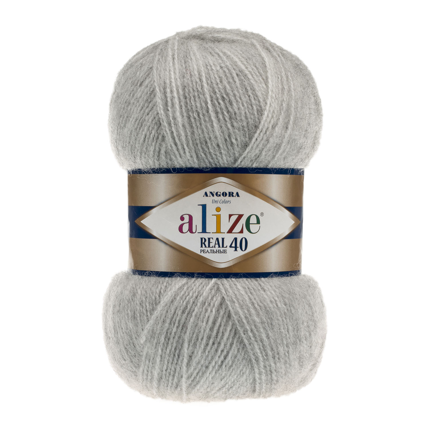 Пряжа "Angora Real 40" (100гр) цв.614 серый меланж 