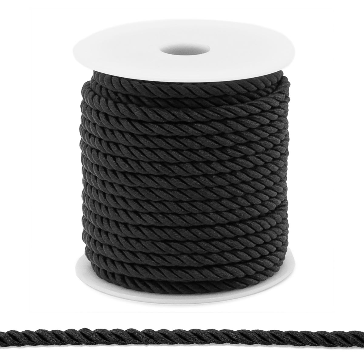 Шнур мебельный 5мм 1AS-168 цв.033 черный