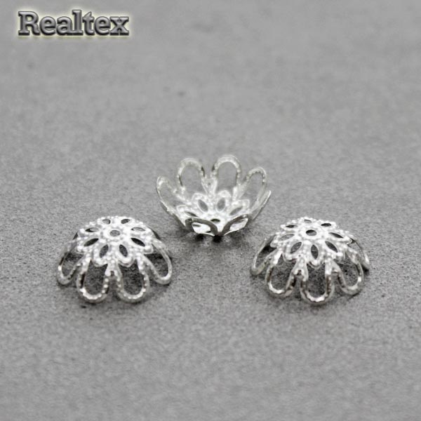 Розетка для бус K09 d-13мм цв.серебро