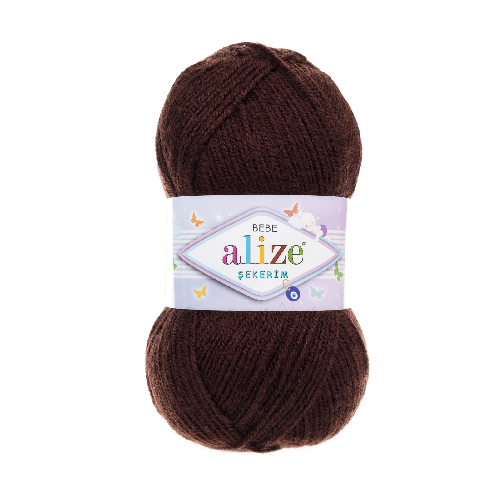 Пряжа Alize "Sekerim Bebe" (100гр) цв.493 каштановый
