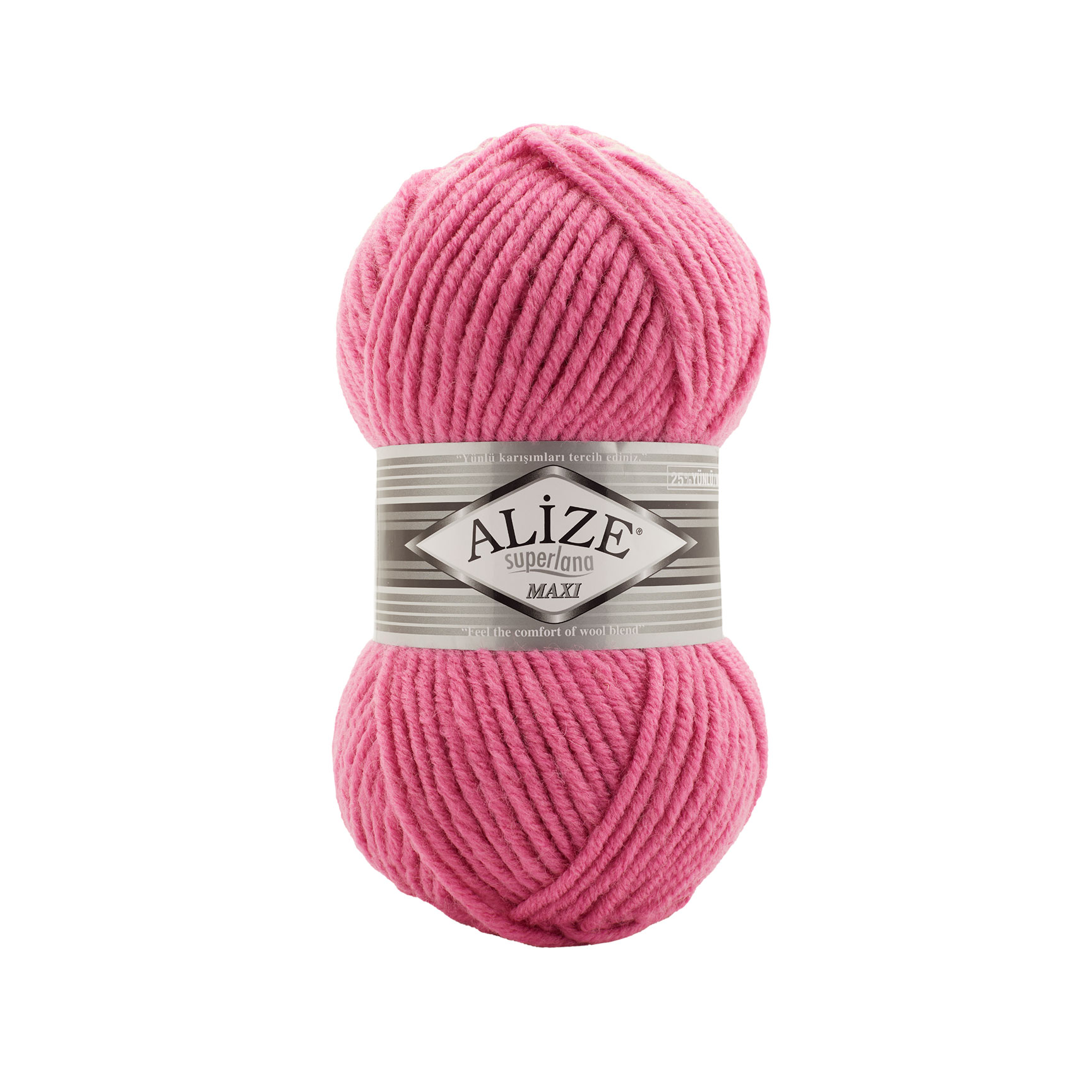 Пряжа Alize "Super Lana Maxi" (100гр) цв.178 темно-розовый