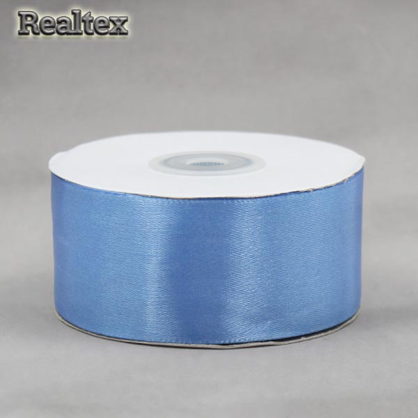 Лента атласная 38мм Realtex (32.9м) цв.188 тёмно-голубой