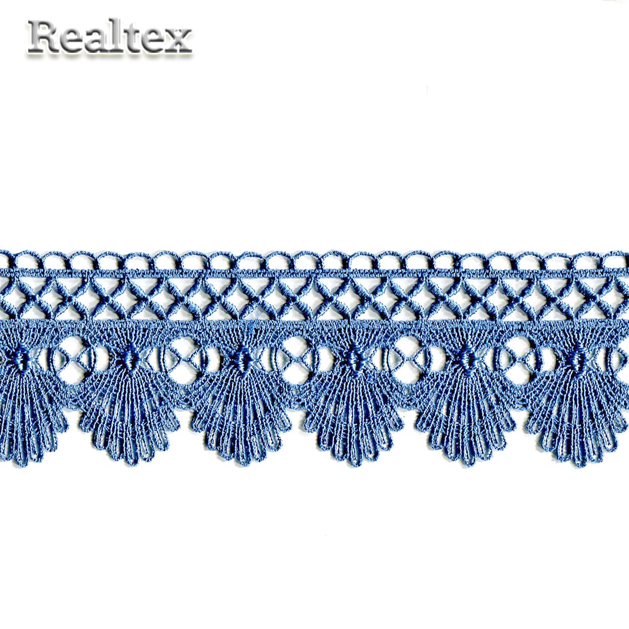 Кружево  гипюр  Realtex  51мм LF-351 цв.31 джинсовый