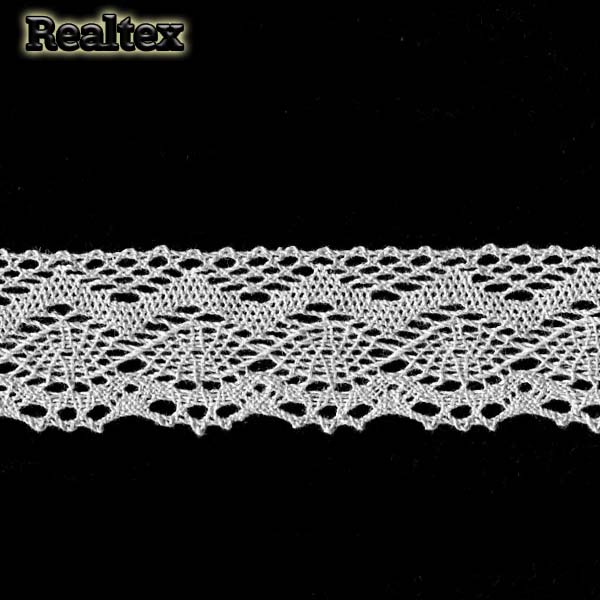Кружево вязаное  38мм 38.01.054 цв.07 серый