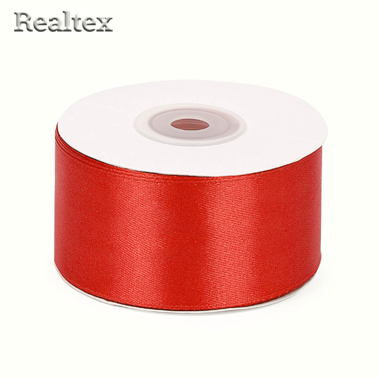Лента атласная 38мм Realtex (22,5м) цв.3095 красный