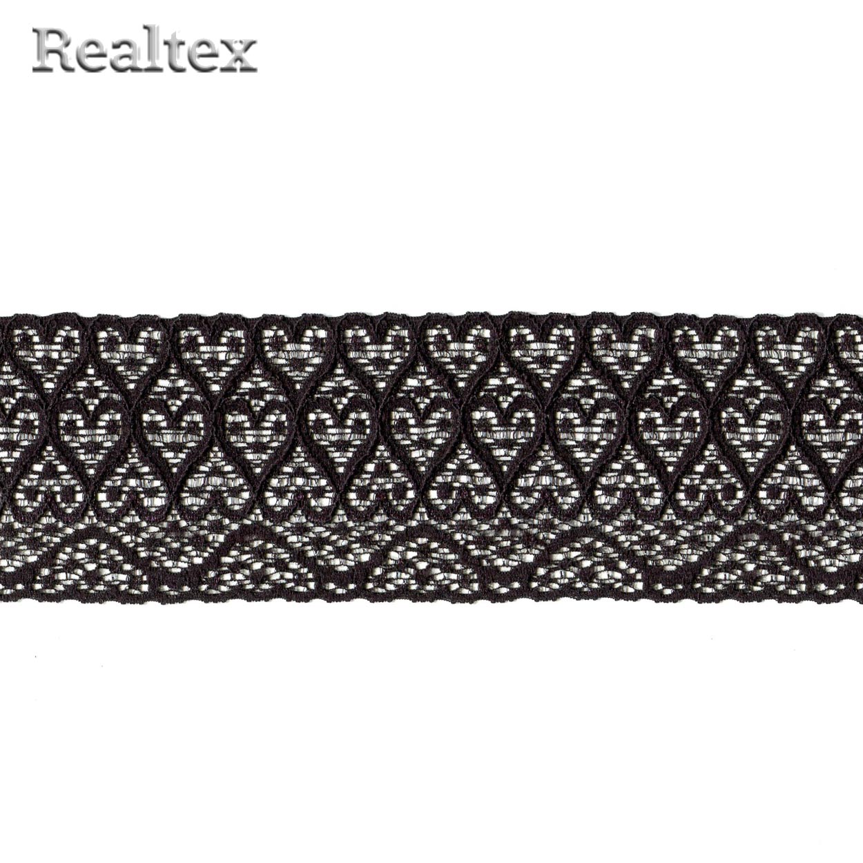 Кружево стрейч Реалтекс  60мм FL 5516 (20м) цв.черный