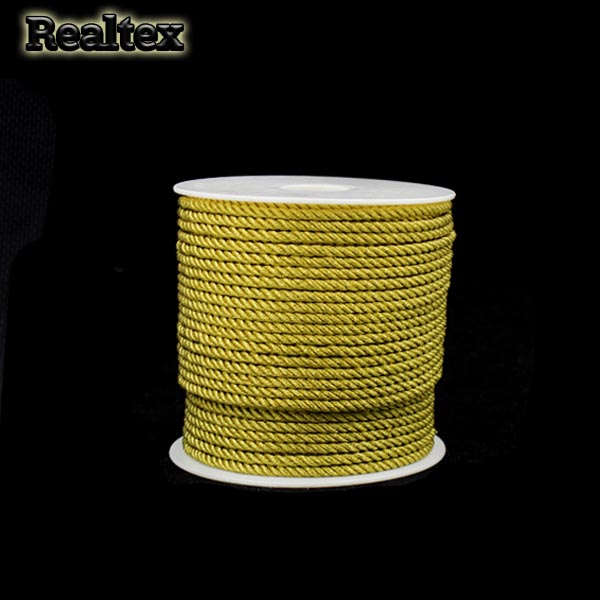 Шнур люрекс Realtex 3мм цв.золото 