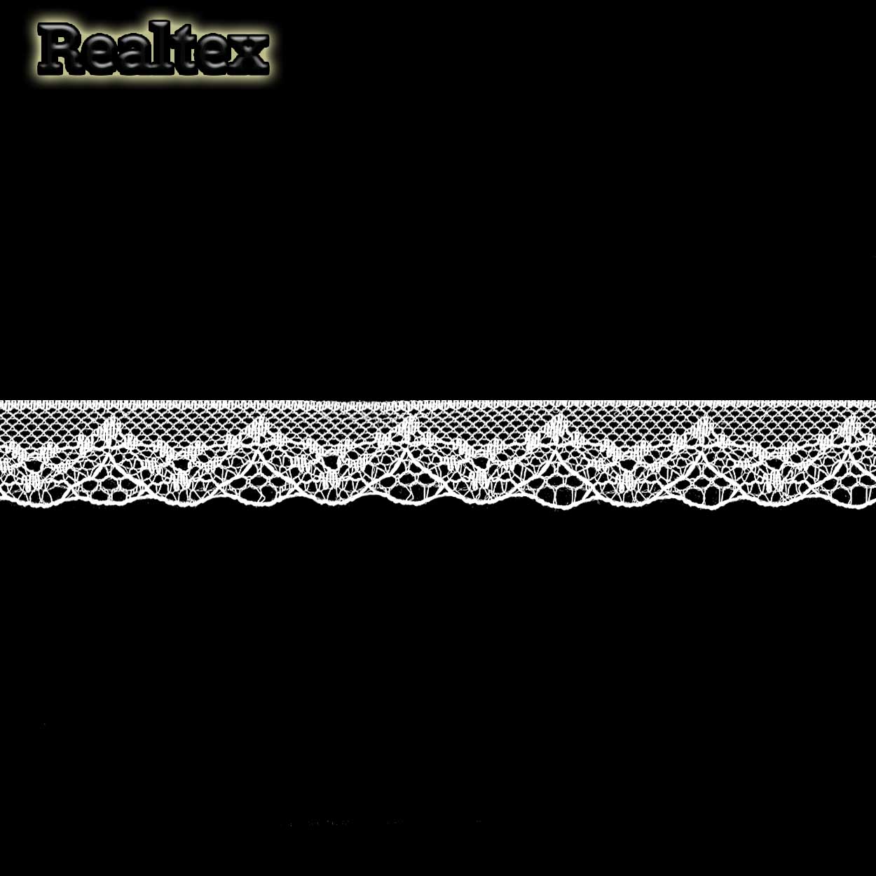 Кружево капроновое Realtex  10мм SC 325-1 (25м) цв.белый