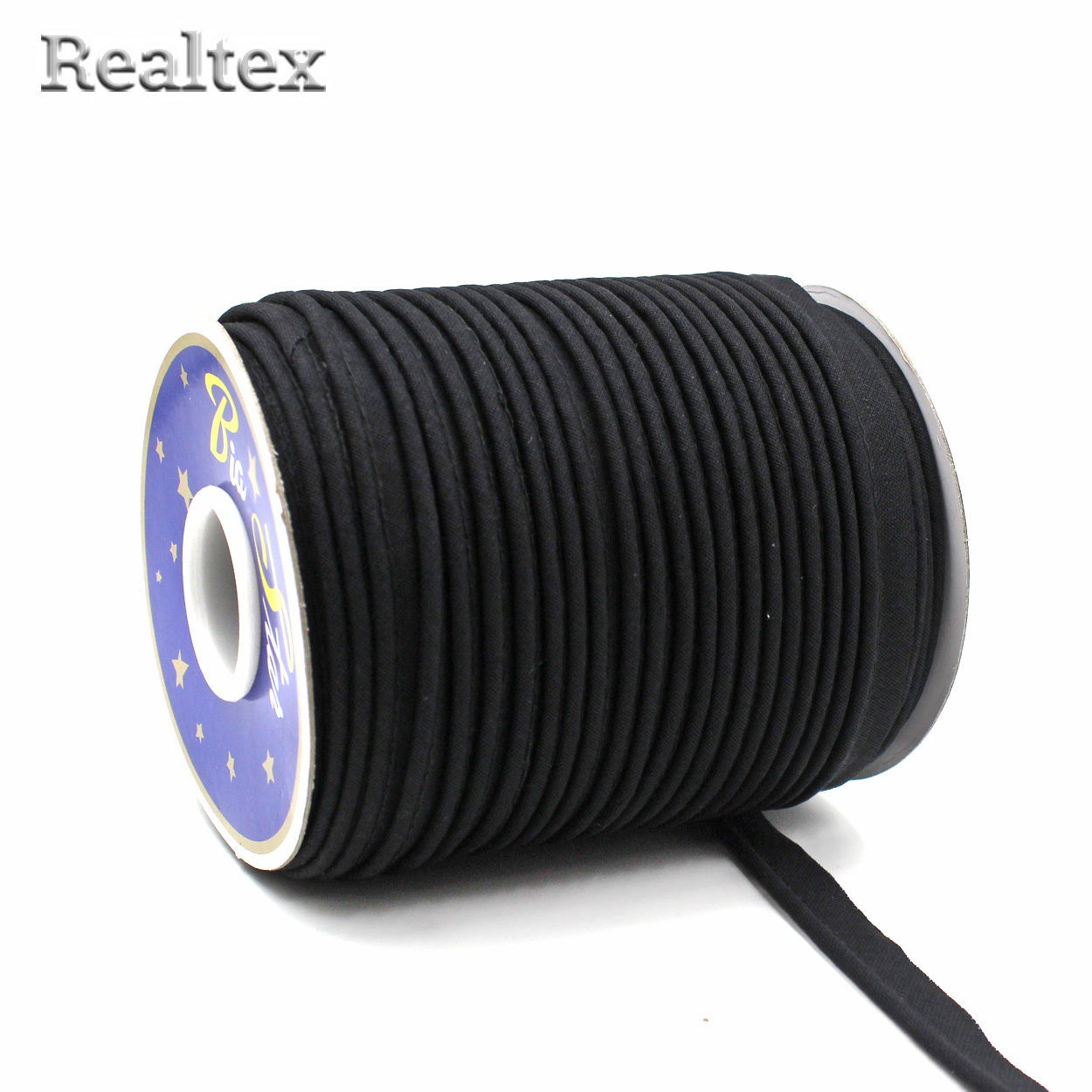 Кант хлопковый 12мм (65,8м) цв.322 чёрный