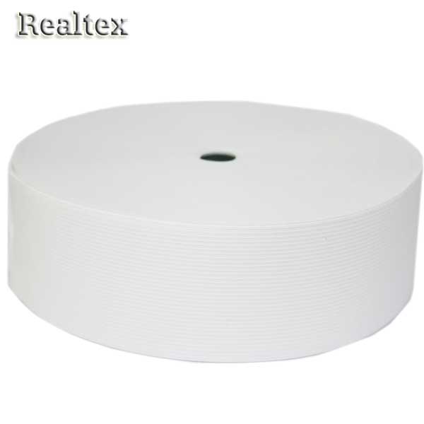 Резинка вязаная Realtex  70мм (40м) цв.белый