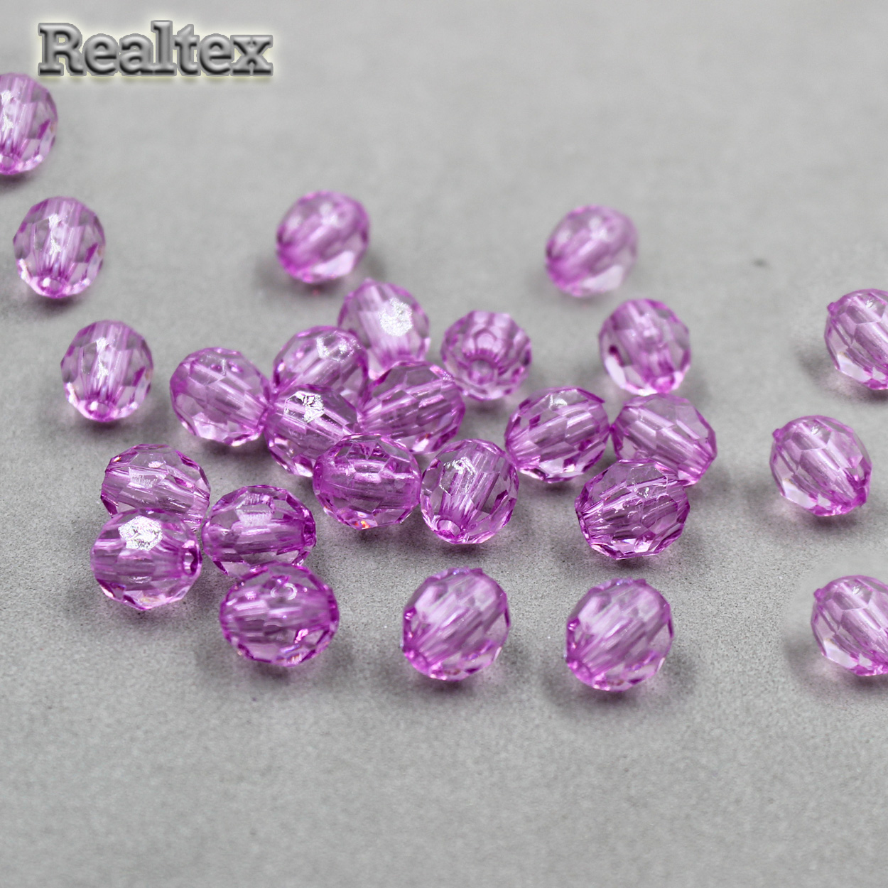 Бусины акриловые 3240  8мм (100гр) цв.06 сиреневый