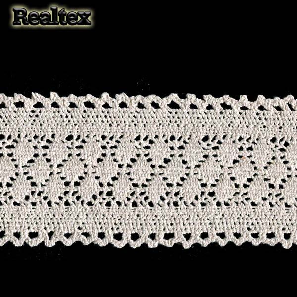 Кружево вязаное  85мм 85.01.121 (25м) цв.04 лён