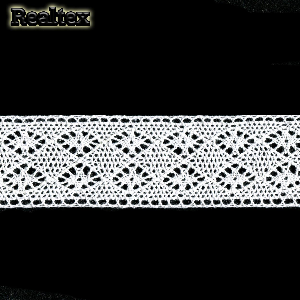 Тесьма вязаная 40мм TBY 5818 (10м) цв.02 белый