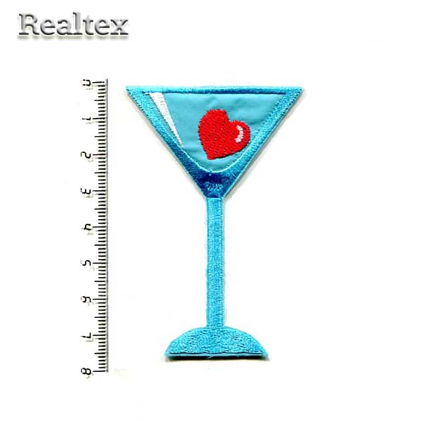 Термоаппликации 7101 "Бокал-сердце" цв.мультиколор