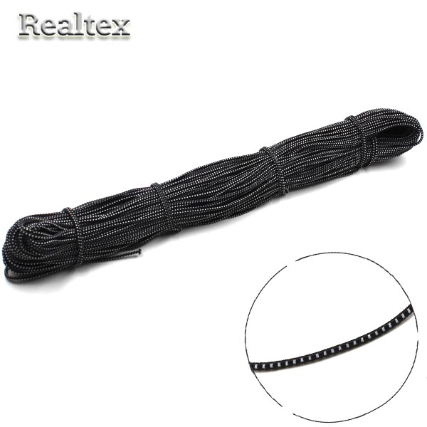 Резинка шляпная Реалтекс 2,5мм с точками (100м) цв.черный/белый