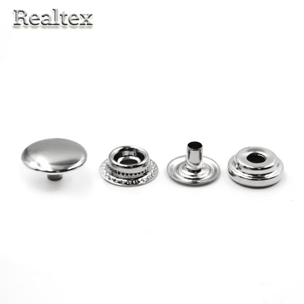Кнопка кольцо 15мм № 61 "Realtex" (1000шт) цв.никель 