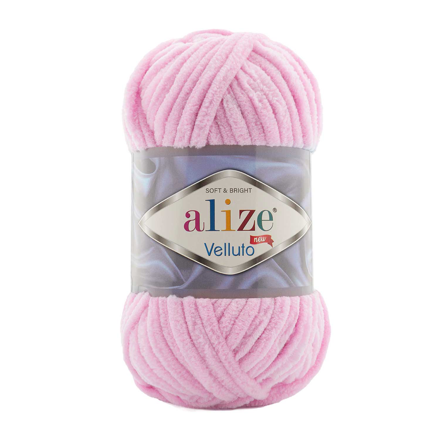 Пряжа Alize "Velluto" (100гр) цв.031 детский розовый