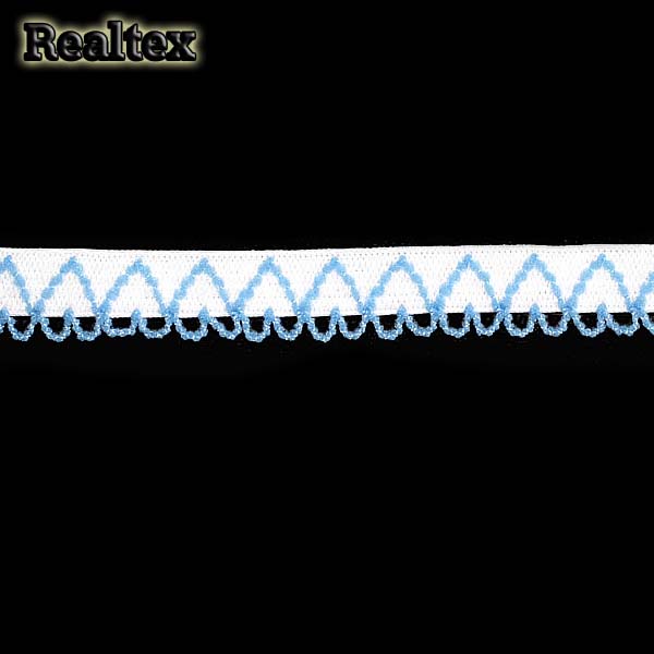 Резинка бельевая 11мм 5369 цв.белый/голубой
