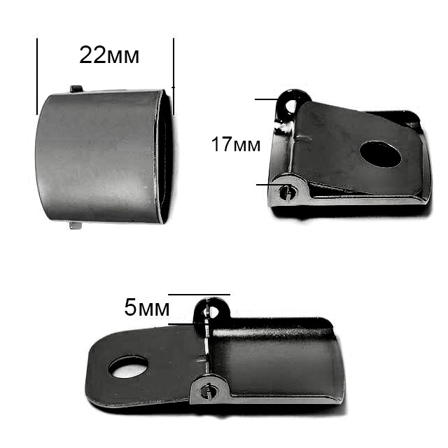 Зажим для бейсболки Реалтекс R23-3 17мм цв.черный никель